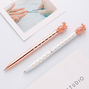 Bolígrafo metálico con diseño de piña, superventas transfronterizo, regalo publicitario, novedad promocional, para estudiantes, con logotipo láser - Product Image 1