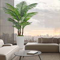Palmier Areca Artificiel Courbé, Palmier Artificiel en Forme d'Éventail pour Dubaï, Plante Artificielle de Haute Qualité