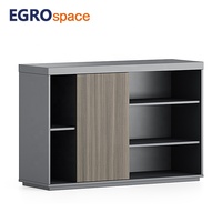 EGROspace Solution de bureau clé en main : Meuble de rangement de luxe avec tiroirs pour dossiers et armoire de direction