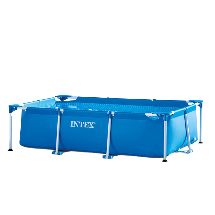 28270 прочный прямоугольный семейный бассейн Intex 220 см x 150 см x 60 см ПВХ материал с металлическим каркасом для детей