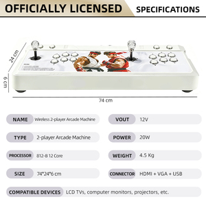 เครื่องเล่นเกม 3 มิติ แบบกล่อง พร้อมแผงวงจร PCB  คอนโทรลเลอร์ 2 ตัว  มีเกมให้เล่นนับพันเกม  เครื่องเล่นวิดีโอเกมย้อนยุค สำหรับใช้ในบ้าน ผับ หรือคลับ - Product Image 4