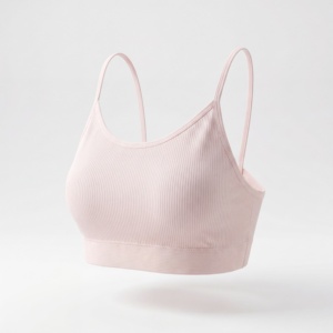 Soutien-gorge sans couture en coton côtelé pour adolescentes, modèle <span class=keywords><strong>Santoni</strong></span>, ultra doux, léger et confortable, pour petites poitrines, lingerie sans armatures - Product Image 1