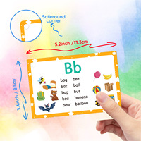 Estilos Populares con Ejercicios Reutilizables y Borrables para el Aprendizaje de Palabras y Tarjetas de Escritura, Aptos para la Educación Infantil Temprana.