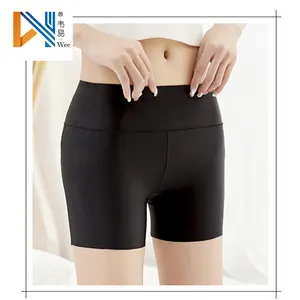 Yüksek bel buz ipek dikişsiz Boyshorts etek elbiseler iç çamaşırı güvenlik kısa pantolon bayanlar Boxer kadın külot M-XL şort legging