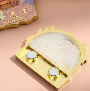 Aimant de réfrigérateur de repère de <span class=keywords><strong>sable</strong></span> coulant en émail cuit au four en métal aimant de réfrigérateur de tache scénique de ville aimant de réfrigérateur d'alliage magnétique - Product Image 3