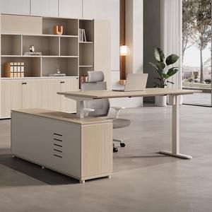 โต๊ะทำงานไฟฟ้าปรับความสูงได้ตามหลักสรีรศาสตร์โต๊ะไม้เวิร์คสเตชั่นสำหรับยืนออกกำลังกาย - Product Image 2