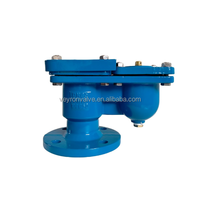 Vanne à air à double bille à orifice unique en fonte ductile GGG50 DN50-DN300 PN16 pour la réduction de pression, l'évacuation et le décharge de vide d'eau et d'air