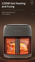 Friteuse en verre 4.5L sans huile Pot en verre visible Flyer pour appareils ménagers