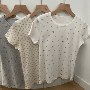 Brandy BM's Hot Selling T-shirt d'été pour femmes imprimé pur coton coupe ajustée à manches courtes sous-vêtement haut pyjamas doux - Product Image 4