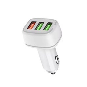 QC3.0 ที่ชาร์จในรถยนต์แบบเร็ว 3USB อเนกประสงค์ 12-24V 5V/3A อะแดปเตอร์ชาร์จในรถยนต์สำหรับโทรศัพท์ทุกรุ่น - Product Image 5