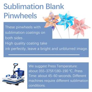 Bulk White Pinwheels Craft Blank Product Sublimation Blanks Pinwheel <b>Wind</b> Spinners - Product Image 4