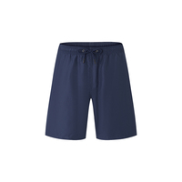 Stijlvolle Herenwijnrode Strandshort Met Effen Patroon Modieuze Waterdichte Bikini 'S En Strandkleding Van Puur Polyester