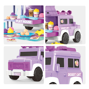 2 trong 1 món tráng miệng giỏ hàng cửa hàng freewheel xe 43pcs trẻ em giả vờ chơi thực phẩm đồ chơi thiết lập với Ice Cream bánh xử lý cho cô gái chàng trai vai trò chơi - Product Image 4