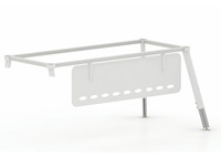 Bureau de direction moderne pour le télétravail, bureau de travail pour directeur commercial, bureau de patron stable, table en métal