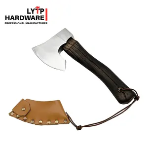 Hache Viking en acier au carbone de vente chaude hache barbu hache extérieure avec manche en bois forge à la main