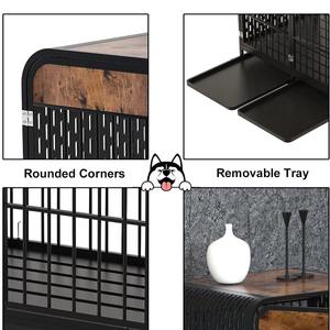 Sınır ötesi köpek kafesi kafes ev orta ölçekli köpek ile tuvalet Pet köpek evi hareketli tekerlekler ile Pet yuva - Product Image 3