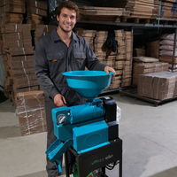 Machine automatique professionnelle à décortiquer les grains de café et à écosser le riz, lame en acier inoxydable haute puissance pour les entreprises