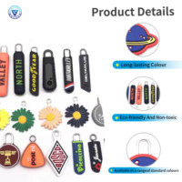 Tirette de fermeture éclair en caoutchouc personnalisée OEM ODM avec logo, languettes de fermeture éclair 3D en PVC, accessoire de sac pour sac à dos et veste