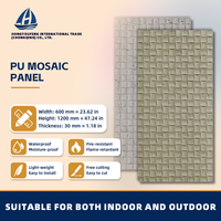 Panneau décoratif en mosaïque PU 600x1200, installation facile, imperméable, ignifuge, résistant aux UV, décoration murale moderne pour cuisine, salle de sport, salle de bain, intérieur, extérieur