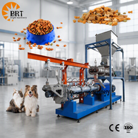 Chaîne de production entièrement automatique de machines extrudeuses pour aliments secs pour chiens et chats, ligne de production d'aliments pour animaux de compagnie