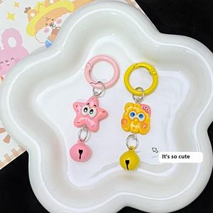 D01 petit livre rouge porte-clés mignon dessin animé résine pendentif en Spongebob Pie Star Design PVC plastique en gros emballé carte <span class=keywords><strong>cloche</strong></span> - Product Image 4