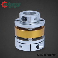 Accouplement à disque à trois sections en alliage d'aluminium, double diaphragme en acier inoxydable, serrage sans jeu, haute précision pour vis à billes et encodeur servo
