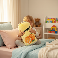 Nouveauté : Coussin en peluche en forme de canette de soda ou de bouteille de boisson, écologique, pour le bureau et le soutien lombaire