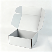 Cajas de envío de pestañas corrugadas plegables reciclables con logotipo personalizado con embalaje personalizable para regalos y manualidades