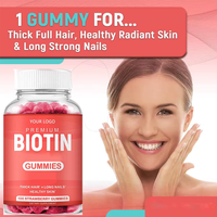 Gummies véganes OEM Halal Biotine Collagène Kératine pour la croissance des cheveux, supplément de vitamines pour cheveux, peau et ongles