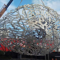 Arbre en forme d'arbre, Sculpture en acier inoxydable avec feuille creuse, scène colorée, meilleure vente 2022