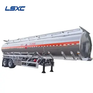 Buatan Cina 2 sumbu Aluminium Aloi tangki minyak semi trailer tangki bahan bakar truk diesel bensin trailer transportasi semi-trailer
