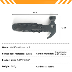 7 trong 1 Multitool 2CR13 thép ngoài trời kết hợp công cụ đa chức năng cừu sừng búa - Product Image 6