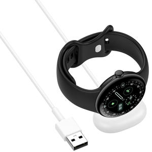Base de Carga Magnética para <span class=keywords><strong>Google</strong></span> Pixel Watch 4, Cargador Inalámbrico Portátil con Puerto USB-A/USB-C (Negro/Blanco) - Product Image 5