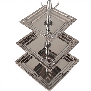 cake display <b>stand</b> Stainless Steel <b>Turntable</b> Cake <b>Stand</b> Flexible Cake Trays Tools Bottom for - Product Image 1
