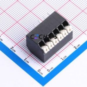 JL212S-35006B01 Spring Terminal Block Through hole Component (THT),P=3.5mm Connector 1x6P 3.5mm Black Through Hole - Product Image 1