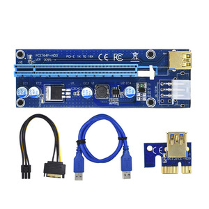 PCI-E การ์ดเชื่อมต่อ1X กับ16X Riser Card PCI-E <span class=keywords><strong>VER009S</strong></span> สายต่อขยาย USB3.0การ์ดจอแบบ1X ไปยัง16X - Product Image 2