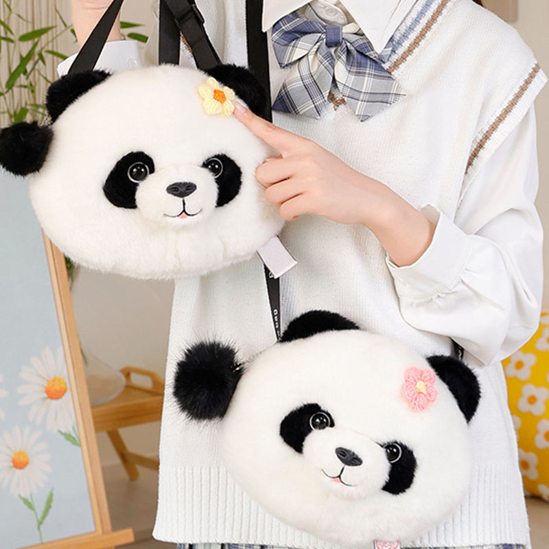 High Quality Girls Plush Panda Backpack Custom Plushies Cute Design Children Stuffed Animal Plush Backpack for Kids