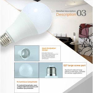 Ampoule LED globe en aluminium avec télécommande RGB colorée, fonction de gradation, culot E27, lampe d'ambiance nocturne pour usage domestique - Product Image 5