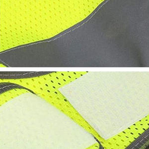 Gilet de sécurité réfléchissant vert de haute qualité en maille haute visibilité certifié ANSI Classe 1 EN 20471, logo personnalisable, couleur personnalisable, OEM/ODM - Product Image 5