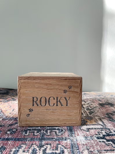 Wooden Pet Urn Ashes Keepsake <b>Box</b> Wood Engraved for - Product Image 4