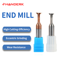 HANDERK mejor precio carburo de tungsteno Dovetail End Mill Set HRC55 Dovetail Fresa para herramienta CNC