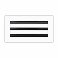 Couvercle d'aération 12x6 AC diffuseur de fente linéaire décoratif grille de registre d'aération blanche pour plafond et paroi latérale