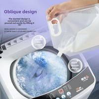 Sac d'emballage portable à bec verseur de grand diamètre pour liquide de lavage avec poignée