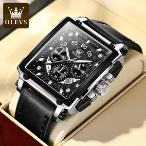 OLEVS-Montres carrées à affichage <span class=keywords><strong>24</strong></span> heures pour hommes d'affaires, cadran lumineux, mains étanches, 9919 - Product Image 3
