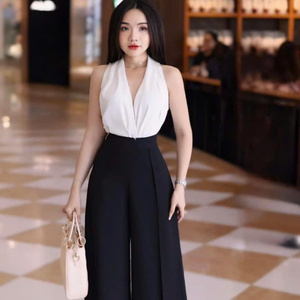 Conjunto de ropa elegante de 2 piezas para mujer Yuhong, fácil de usar, estilo natural, lavable, embalaje personalizado, fabricado en Vietnam. - Product Image 2