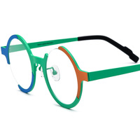 Gafas Borregls de Titanio Coloridas con Armazón Completo, Ligeras, Unisex, Diseño 2025, Gafas Ópticas de Alta Calidad