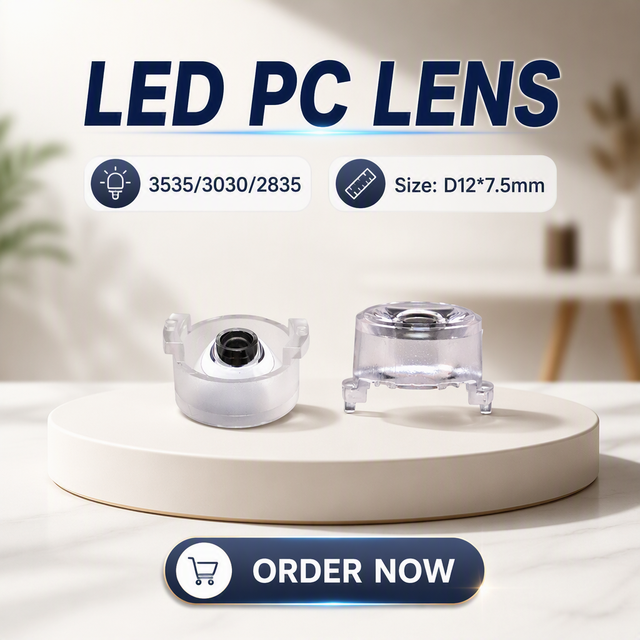 Diameter 12*7.5mm 10 Degree LED Condenser Lens for Waist Fan LED LENS