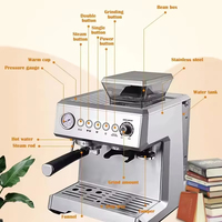 Mesin Espresso Profesional 15 Bar Semi-Otomatis dengan Penggiling Biji Kopi