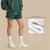 Shorts de sport pour femme Tech Solid Coloured doublés polaire, style Hot Girl, coupe droite, courts, effet galbant