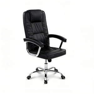Vente directe d'usine, chaise de bureau pivotante réglable, chaise de direction de luxe à dossier haut, chaise ergonomique en cuir - Product Image 1